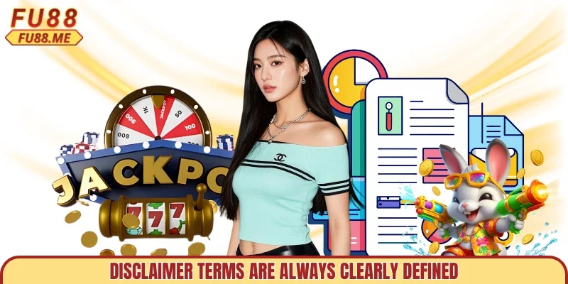 Disclaimer terms are always clearly defined