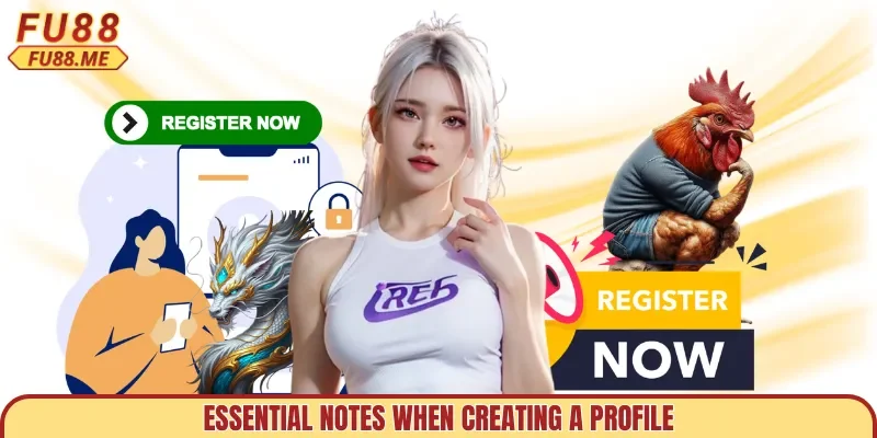Essential notes when creating a profile