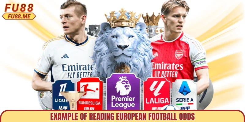 Example of reading european football odds