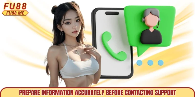 Prepare information accurately before contacting support