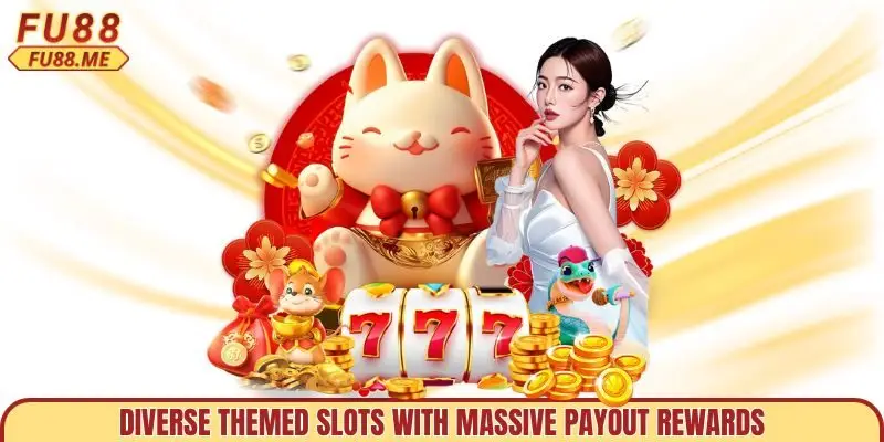 Diverse themed slots with massive payout rewards