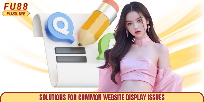Solutions for common website display issues
