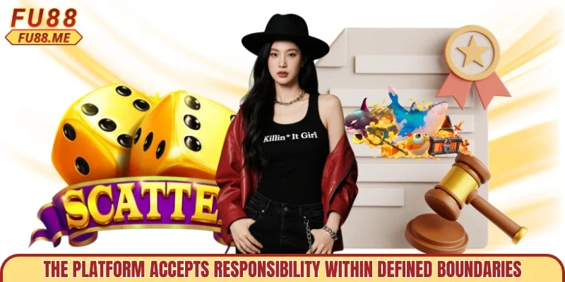 The platform accepts responsibility within defined boundaries